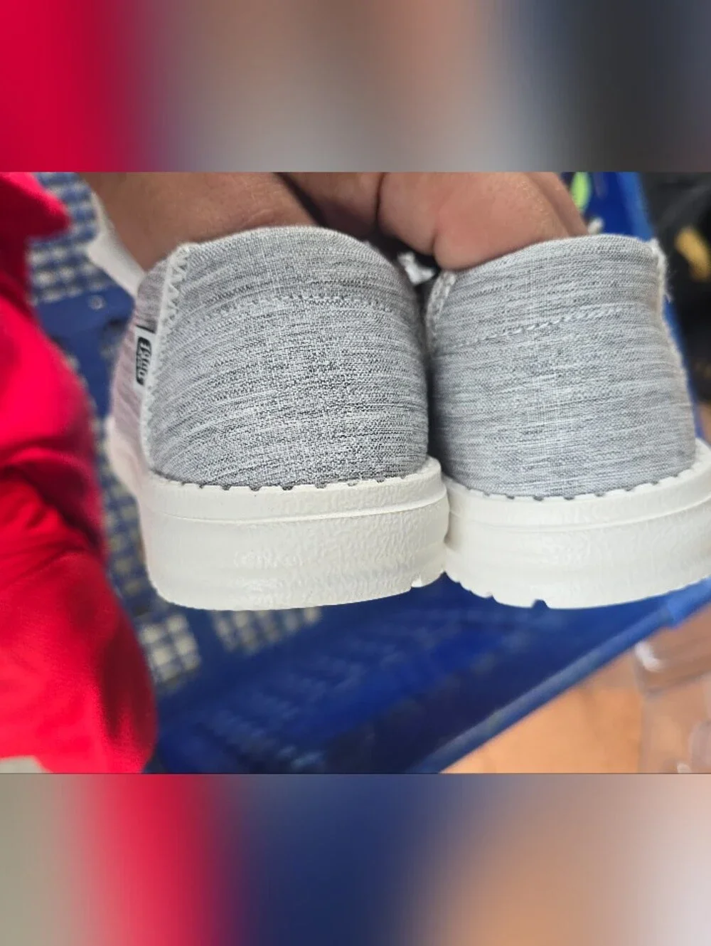 Nice Grey Hey Dude Shoes with Pull Laces